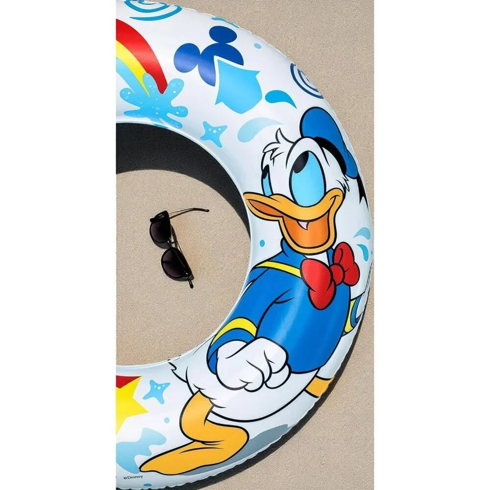 Disney Mickey Mouse & Donald Duck Kids Swim Tube Pool Float Ring Ages 3-6 NEW